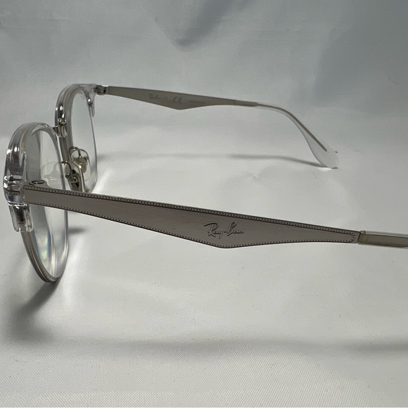 Ray-Ban Clear Half-Rimless Round Eyeglasses with Case - Frames Only - Picture 6 of 10